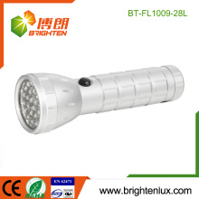 Factory Supply Cheap Price Housing Portable EDC Silver Color Aluminum 28 led Chinese led Flashlight with 3*AAA battery